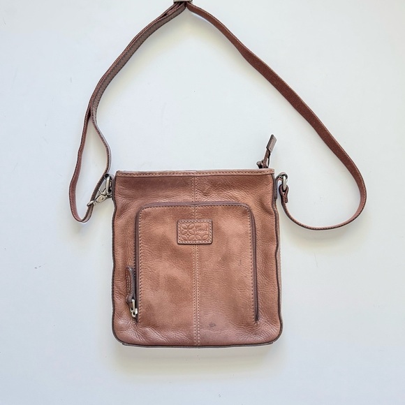 Other - Fossil Y2K Brown Leather Crossbody Bag
